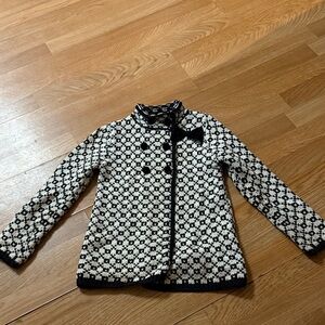 Black and White Patterned Girl’s Jacket